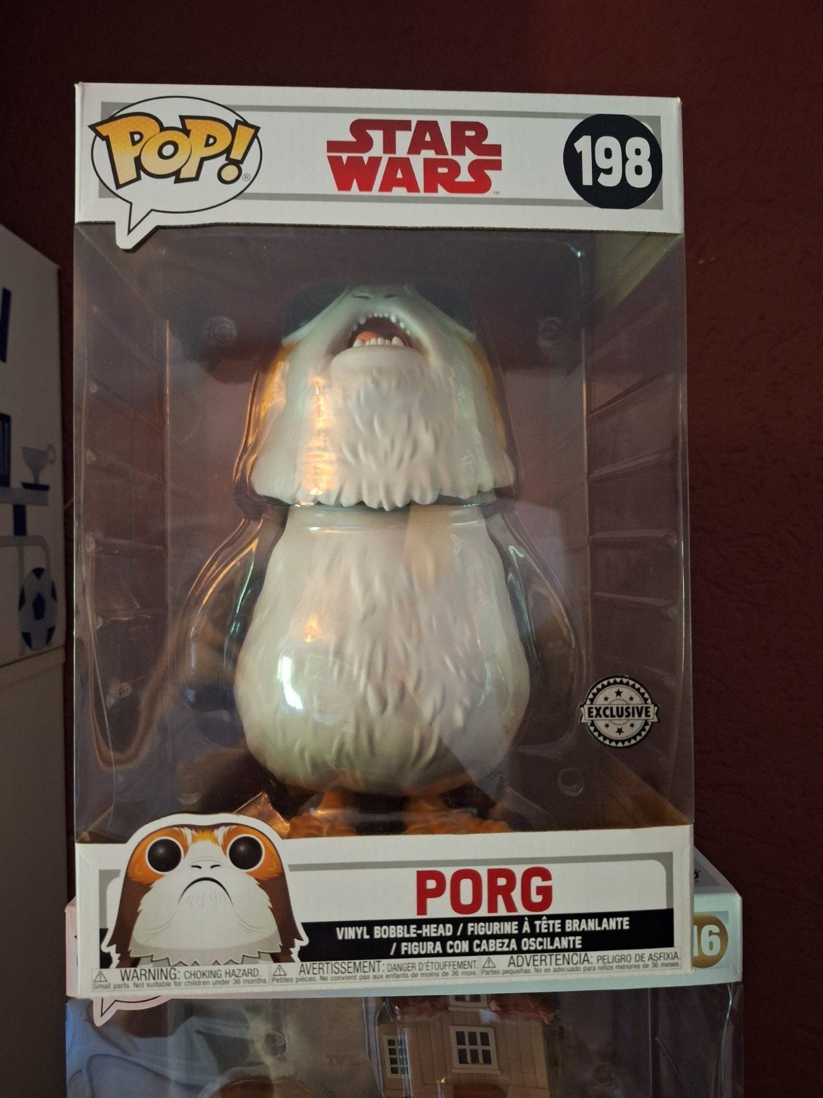 Funko Pop! Star Wars Porg #198 Exclusive Bobble-Head, Ophalen of Verzenden, Zo goed als nieuw
