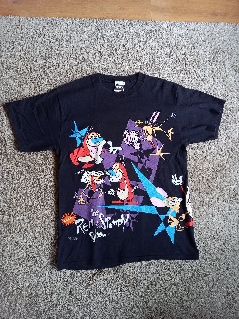 Ren Stimpy T-shirt 1992 , Tultex, Ophalen of Verzenden, Gedragen, Maat 52/54 (L)