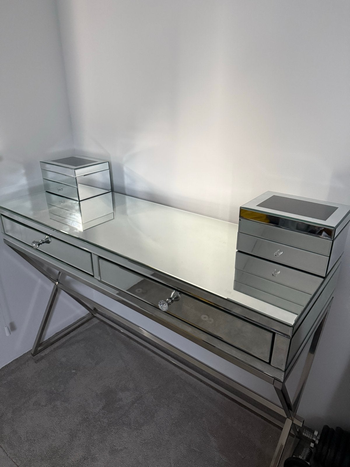Spiegelen sieradendoos met lades 2 stuks, Ophalen, Overige kleuren, Hardcase, Zo goed als nieuw