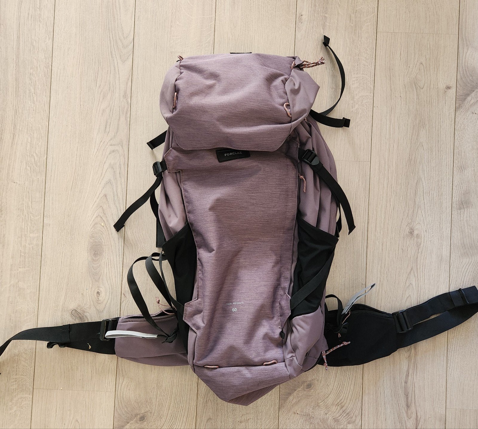 rugzak / backpack 60 + 6 liter, Sieraden, Tassen en Uiterlijk, Tassen | Reistassen en Weekendtassen, 30 cm of meer, Bruin, Ophalen of Verzenden
