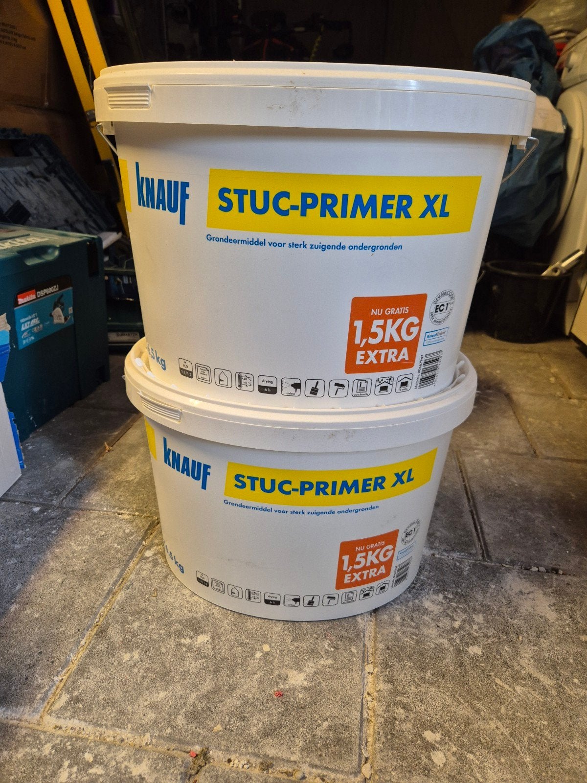 Knauf Stuc-Primer XL Grondverf 2x 16,5kg, Ophalen, Wit, Nieuw, Verf
