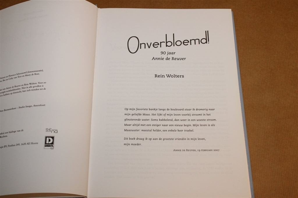 Onverbloemd — Annie de Reuver, Rotterdamse Zangeres, Ophalen of Verzenden, Zo goed als nieuw, Artiest