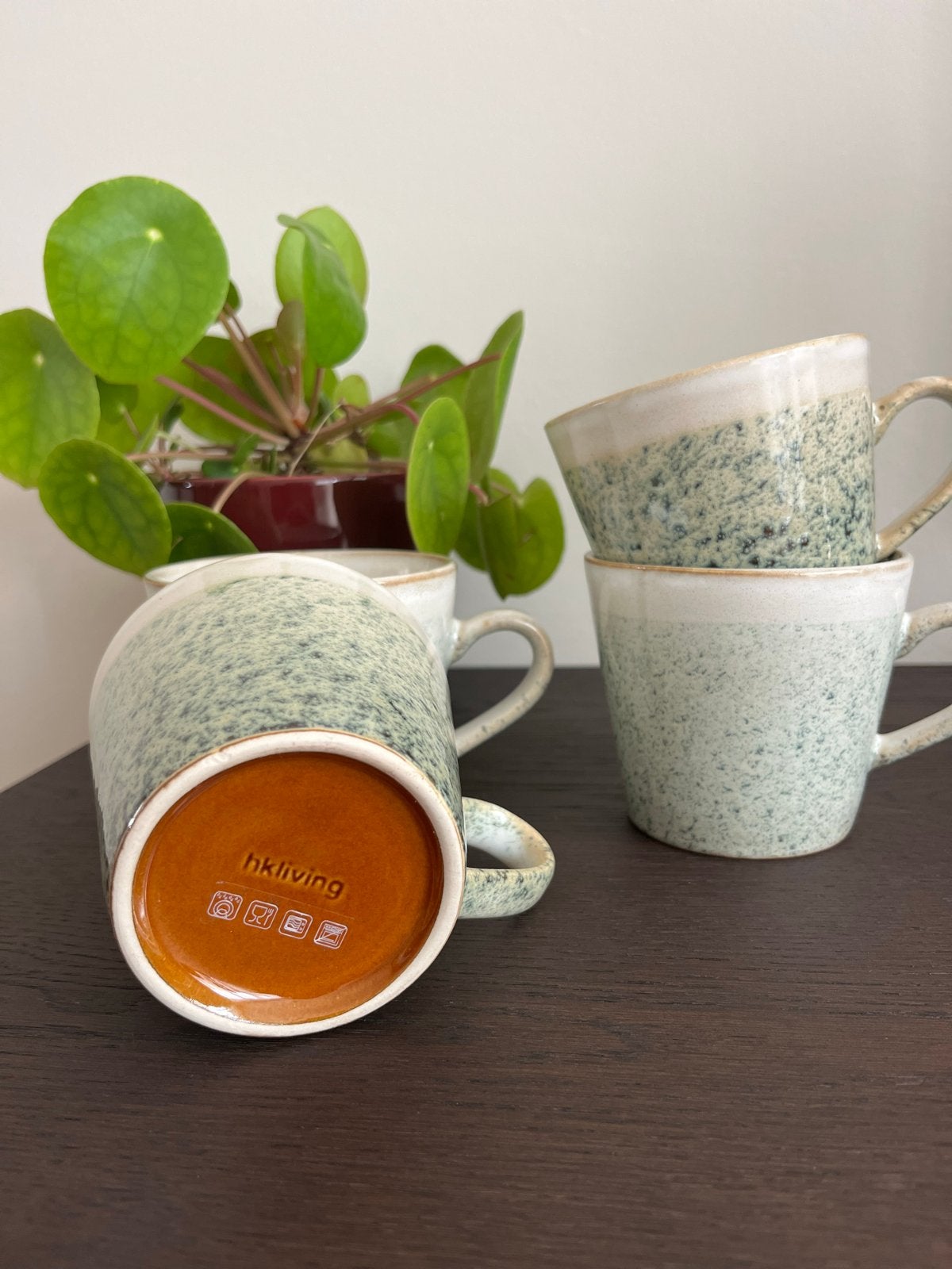 4 Nieuwe HKliving Cappuccino Mokken, Nieuw, Ophalen of Verzenden, Steen/keramiek, Meerkleurig