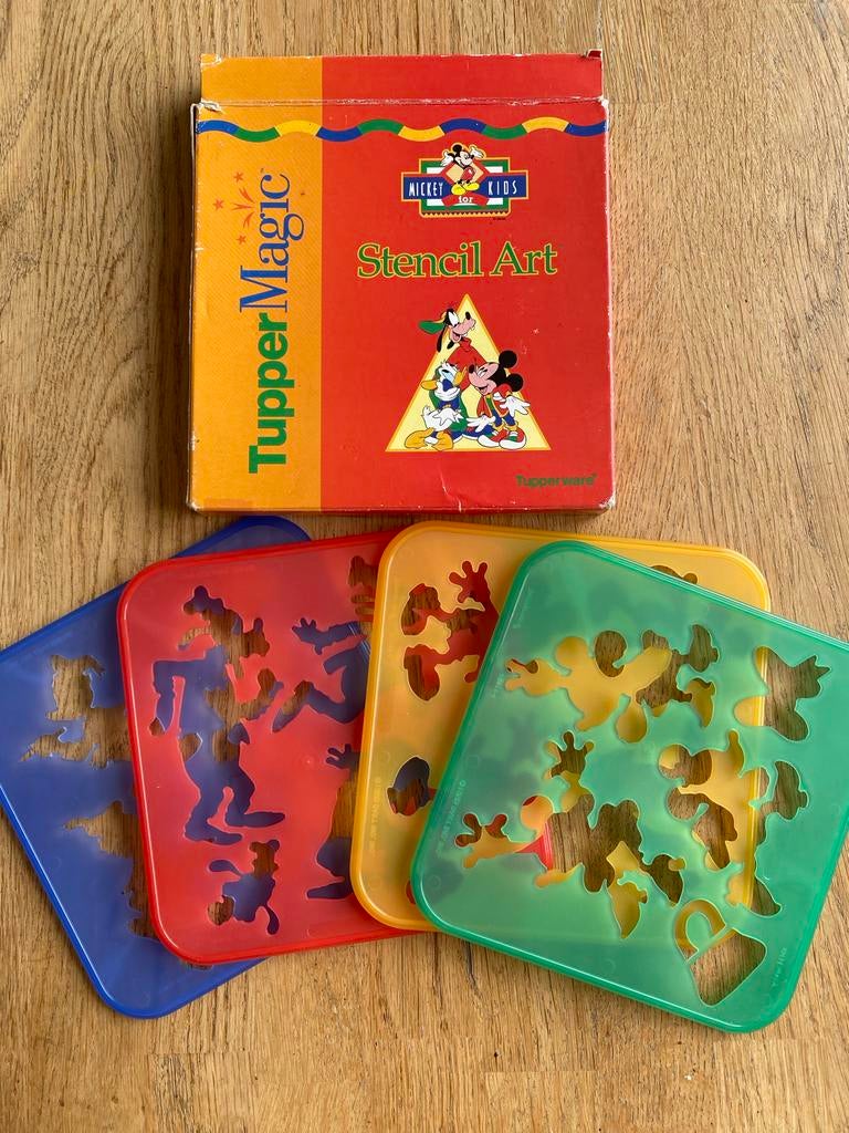 Tupperware Mickey for Kids Stencil Art sjablonen, Kinderen en Baby's, Speelgoed | Educatief en Creatief, Ophalen of Verzenden