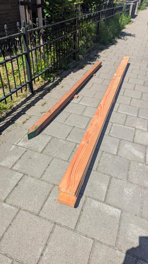 Douglas balken en Azobe paal - Diverse maten, Ophalen