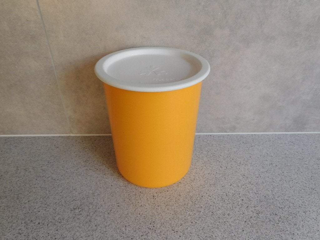 Tupperware Voorraadbus 1,25 Ltr. Oranje, Huis en Inrichting, Keuken | Tupperware, Ophalen of Verzenden, Zo goed als nieuw, Oranje
