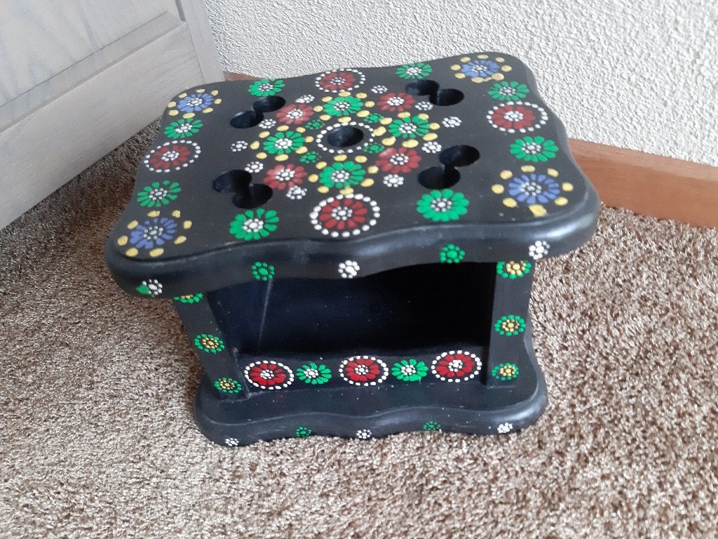 houten stoof met Staphorster stipwerk, Antiek en Kunst, Ophalen
