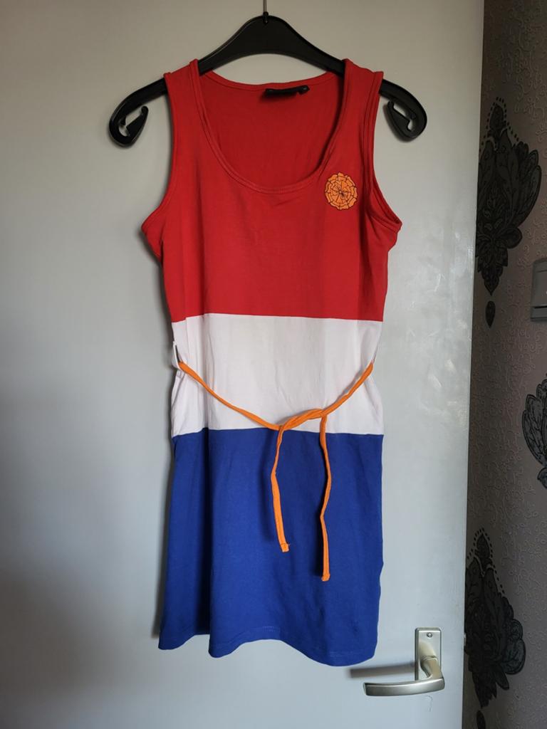 Jurkje Holland rood wit blauw - WK voetbal voetbalwedstrijd, Ophalen of Verzenden, Zo goed als nieuw, Maat 36 (S), Boven de knie
