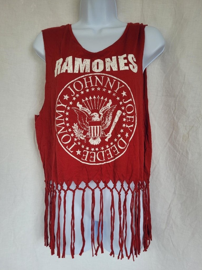 Stoer NIEUW rood shirt "Ramones" mt L merk H&M, Kleding | Dames, ., Maat 42/44 (L), Nieuw, Ophalen of Verzenden