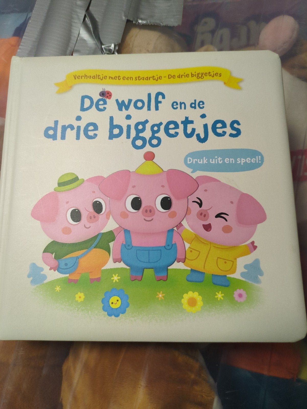 De wolf en de drie biggetjes - Interactief kinderboek, Boeken, Alena Tkach, Ophalen of Verzenden, Zo goed als nieuw, 2 tot 3 jaar