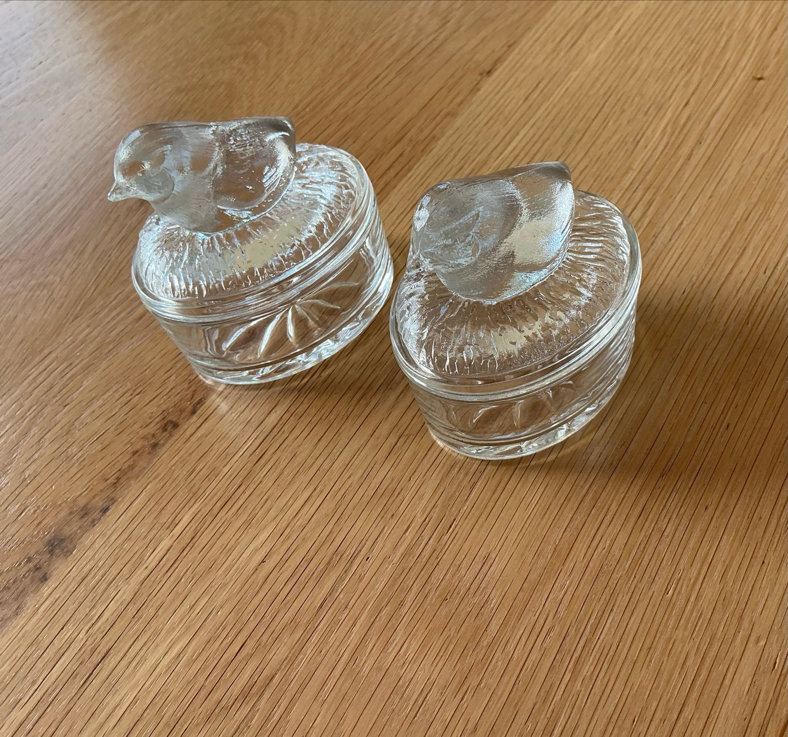 LUMINARC Glazen doosje met vogel deksel, set van 2, Ophalen