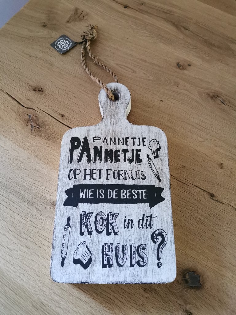 Tekst plank, Huis en Inrichting, Tekstbord, Ophalen of Verzenden, Nieuw, Hout