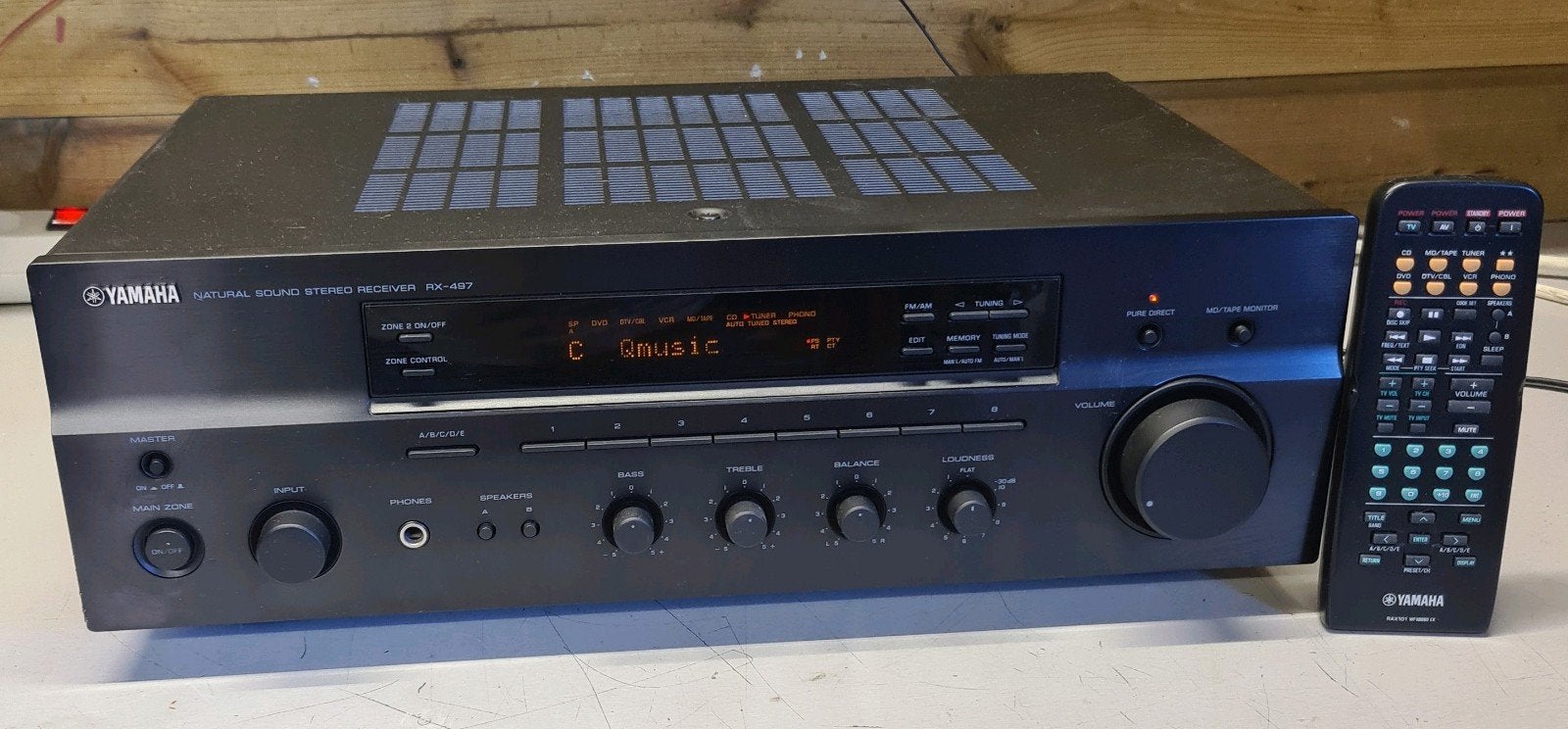 yamaha receiver rx-497 + afstandsbediening, Audio, Tv en Foto, Versterkers en Receivers, Ophalen of Verzenden