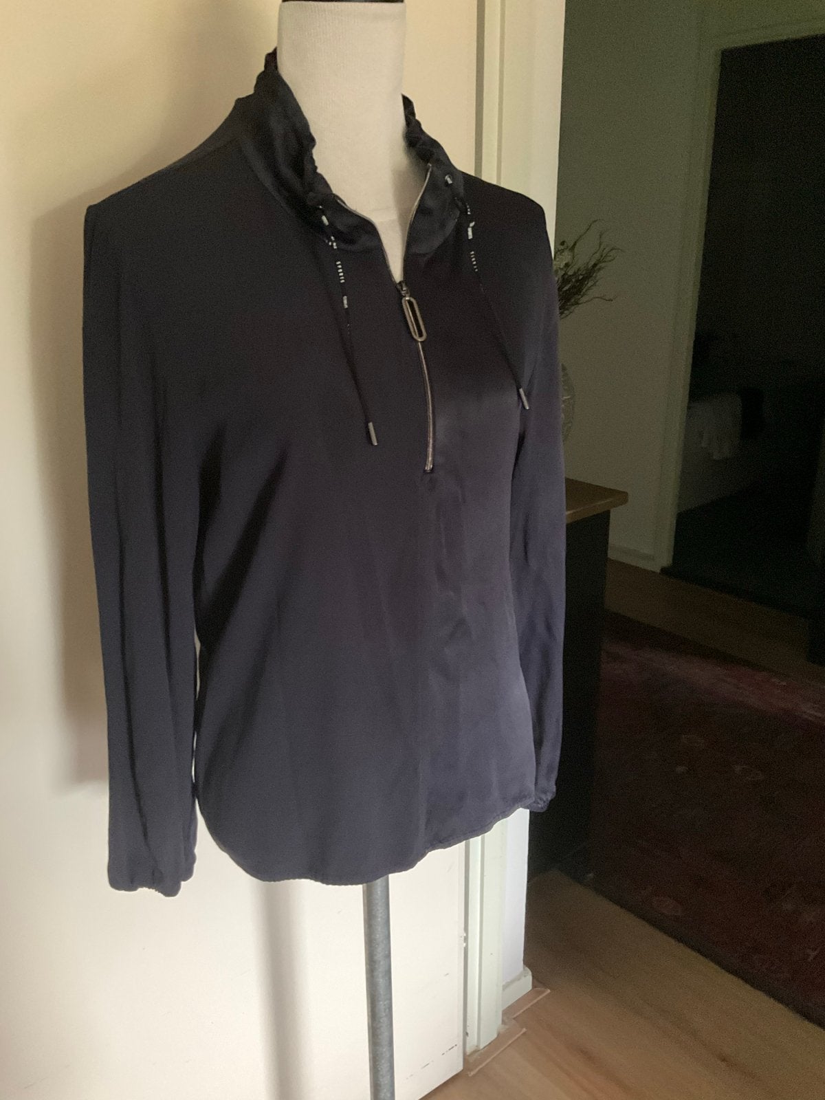 Marc Cain Sports blouse maat N5 heel donkerblauw, Blauw, Maat 42/44 (L), Ophalen of Verzenden, Zo goed als nieuw