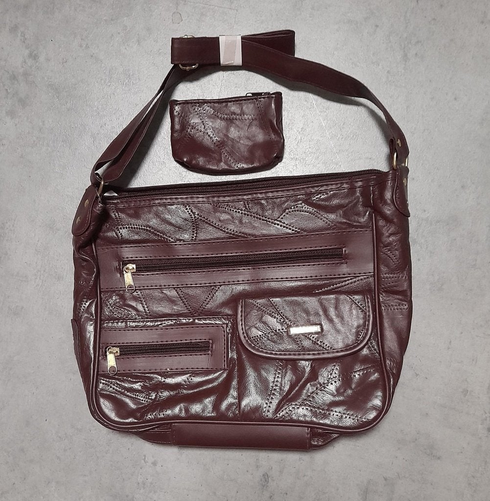 NIEUWE Leren Stefano schouder tas / crossbodytas+portemonnee, Ophalen of Verzenden, Nieuw, Bruin, Schoudertasje