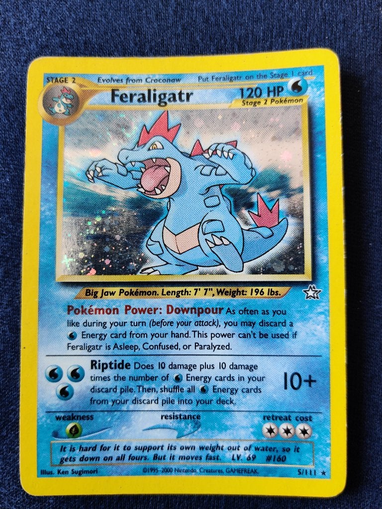 Neo Genesis 5/111 Feraligatr, Ophalen of Verzenden, Zo goed als nieuw, Losse kaart, Foil