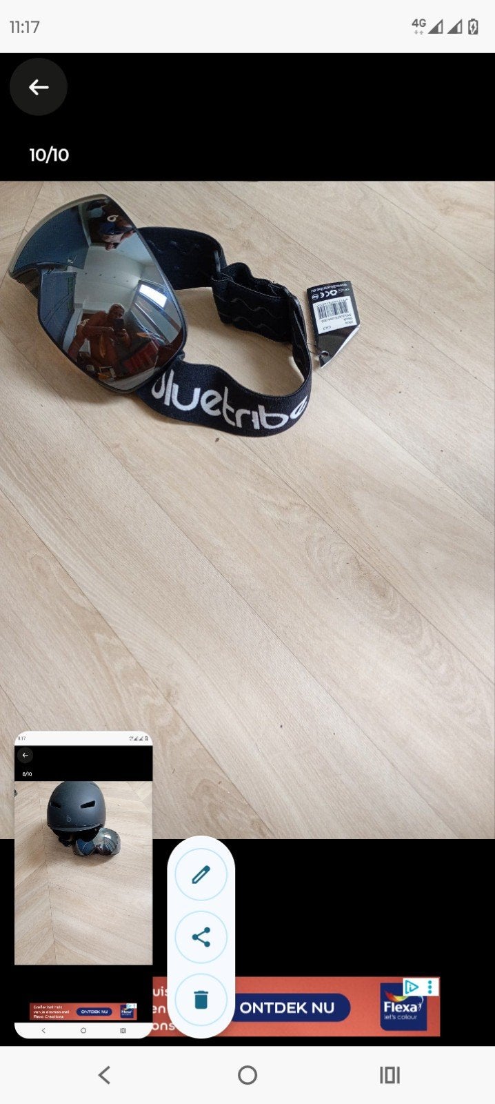 Bluetribe snowboardhelm met skibril, Ophalen