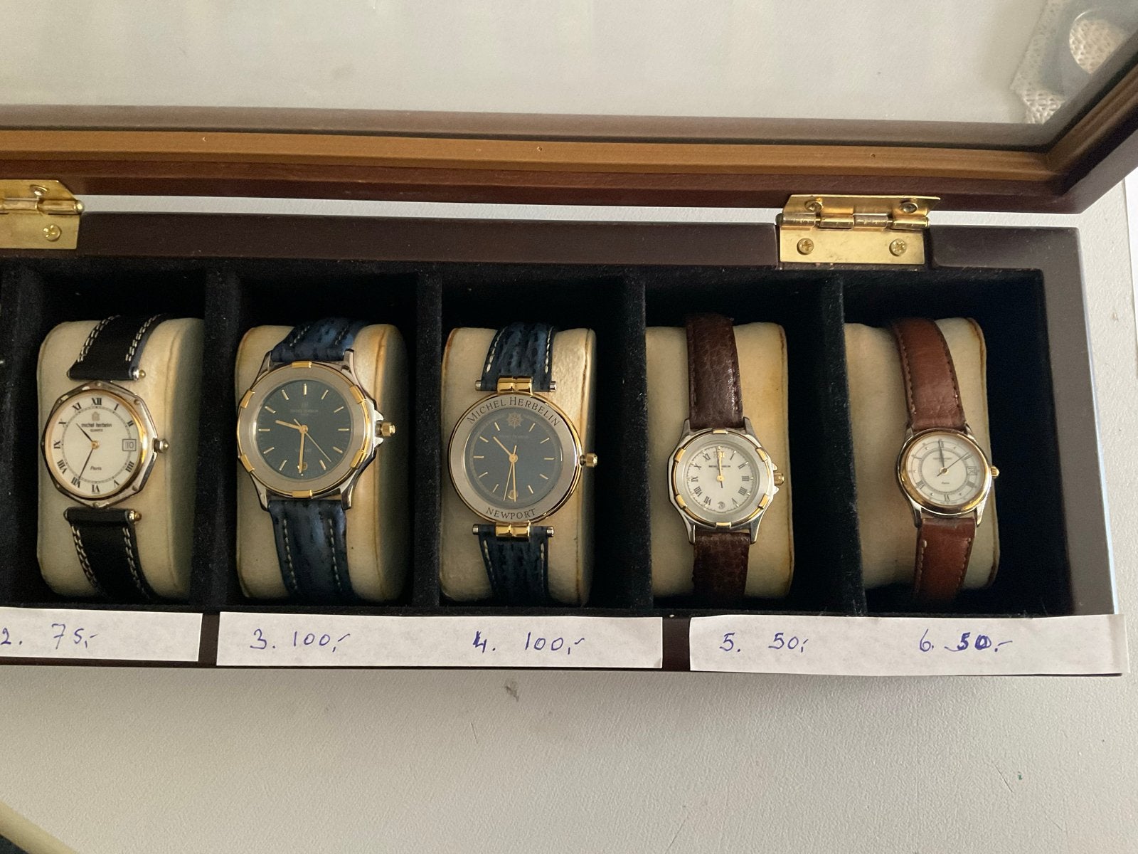Diverse Michel Herbelin horloges - zgan, Staal, Polshorloge, Ophalen, Overige merken