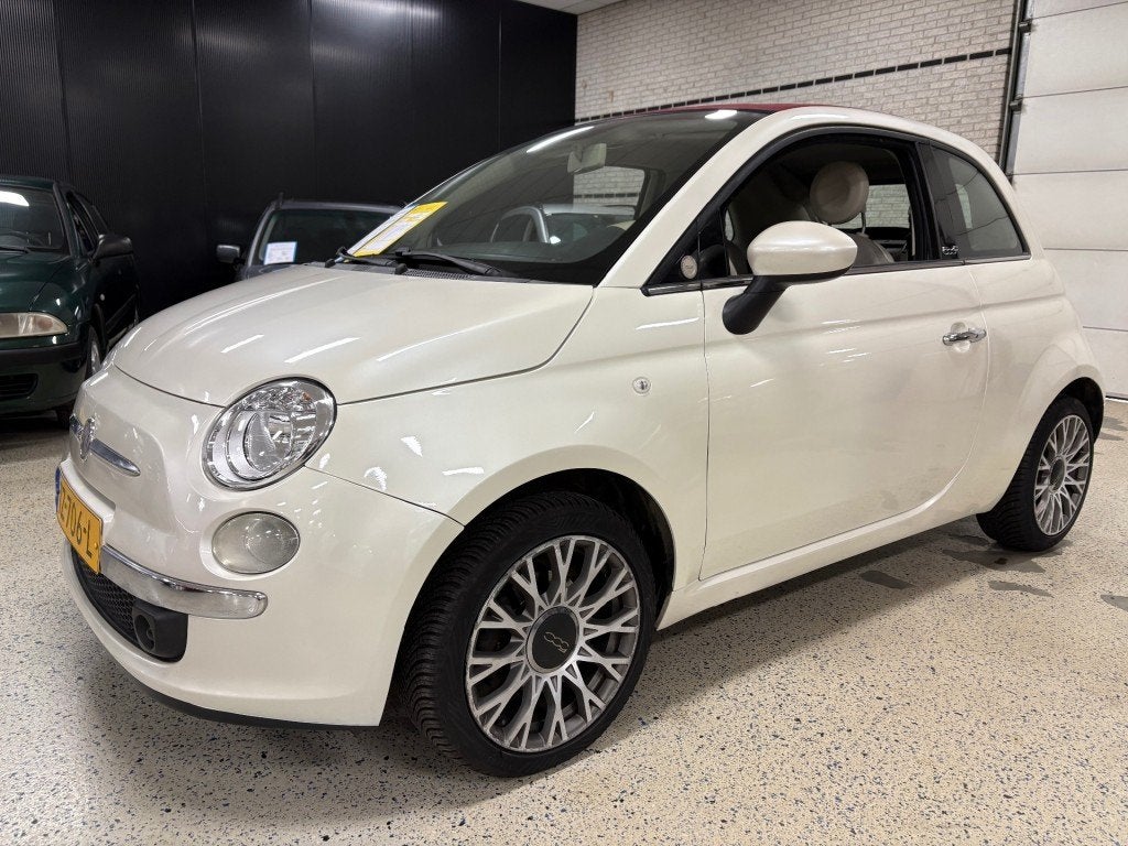 Fiat 500C 1.4 Sport Cabriolet Airco Leder Parelmoer Dak werk, Euro 5, 101 pk, Gebruikt, 4 cilinders