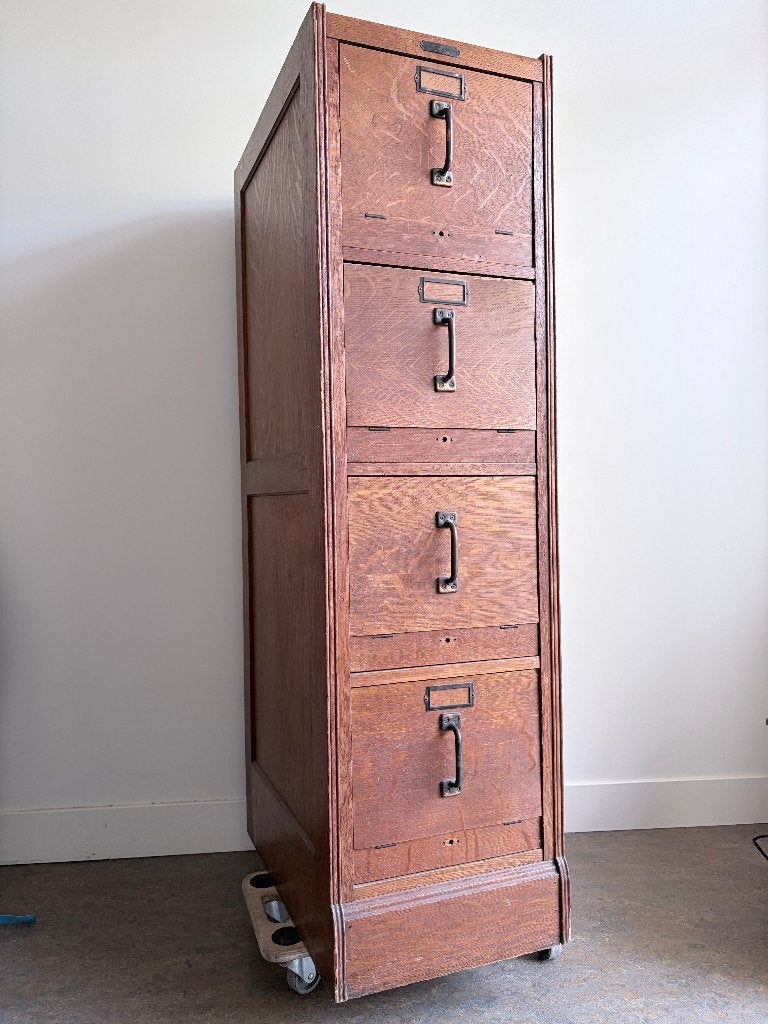 antieke hangmappenkast, archiefkast, Antiek en Kunst, Ophalen