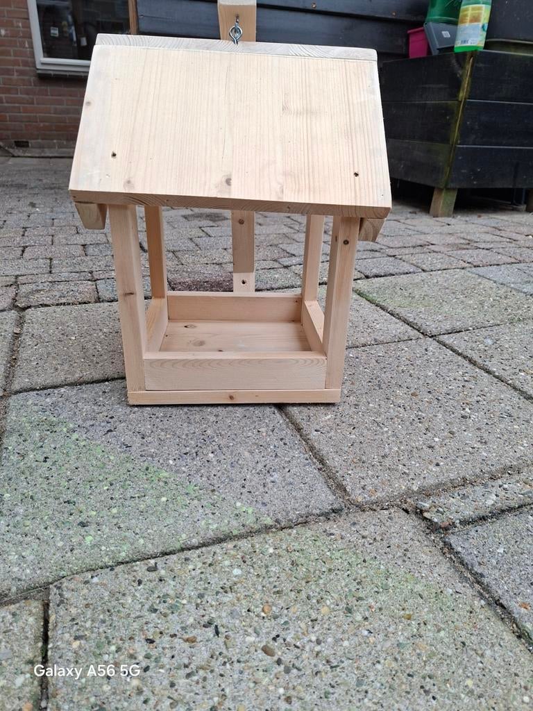 Hangend vogel voederhuisje ongelakt hout, Dieren en Toebehoren, Ophalen, Nieuw