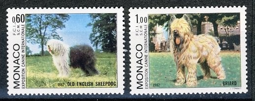 Monaco 1533/34 Honden 1982 postfris, Ophalen of Verzenden, Postfris