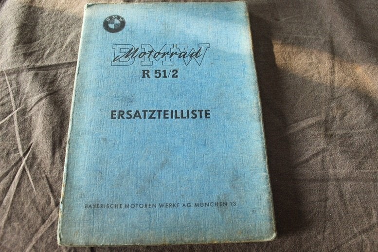 BMW R51/2 1950 motorrad ersatzteil liste R51-2, Ophalen of Verzenden, BMW
