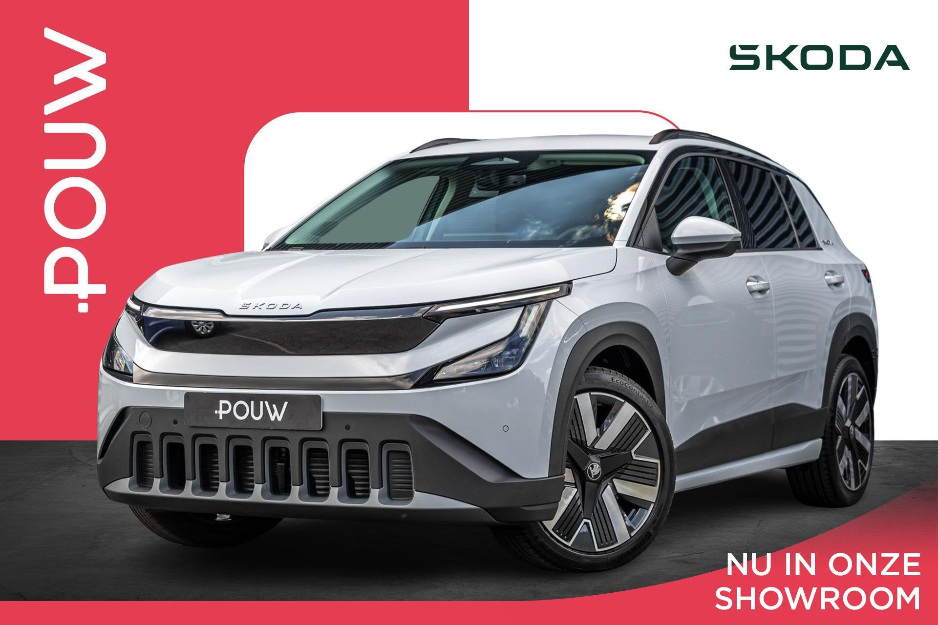 Skoda Epiq Hero 211pk 56 kWh | Velgen 19'' | Achteruitrijcam, Auto's, Skoda, 12 maanden, Overige modellen, Wit, 56 kWh