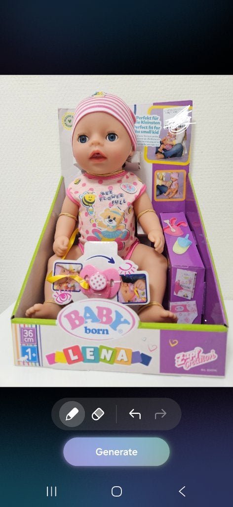 Baby born lena zapf creation annabell, Verzenden, Nieuw, Babypop