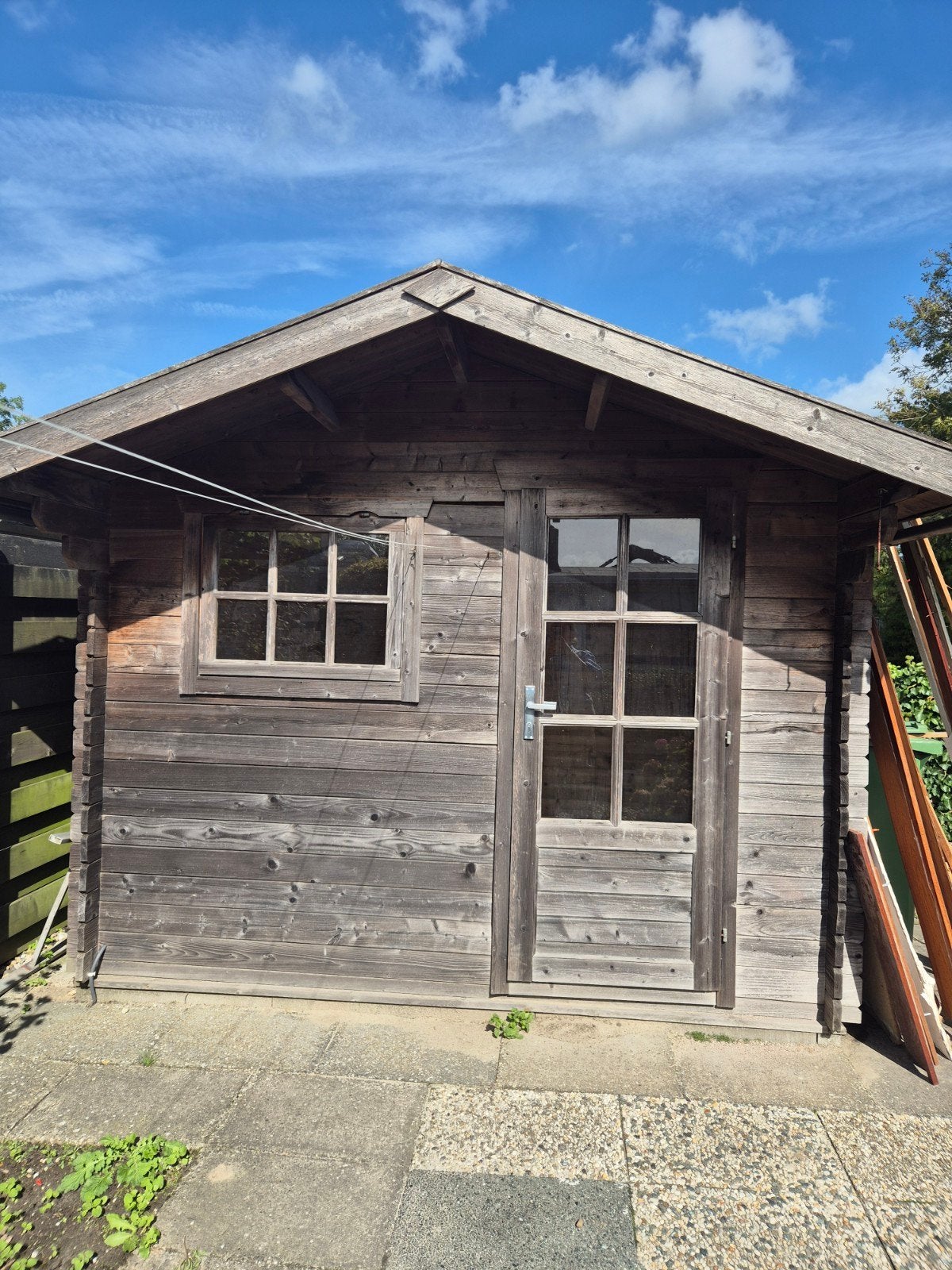 Houten Tuinhuis/Schuur 2,75x2,75m, zelf demonteren, Tuin en Terras, Ophalen, Gebruikt, 250 tot 500 cm