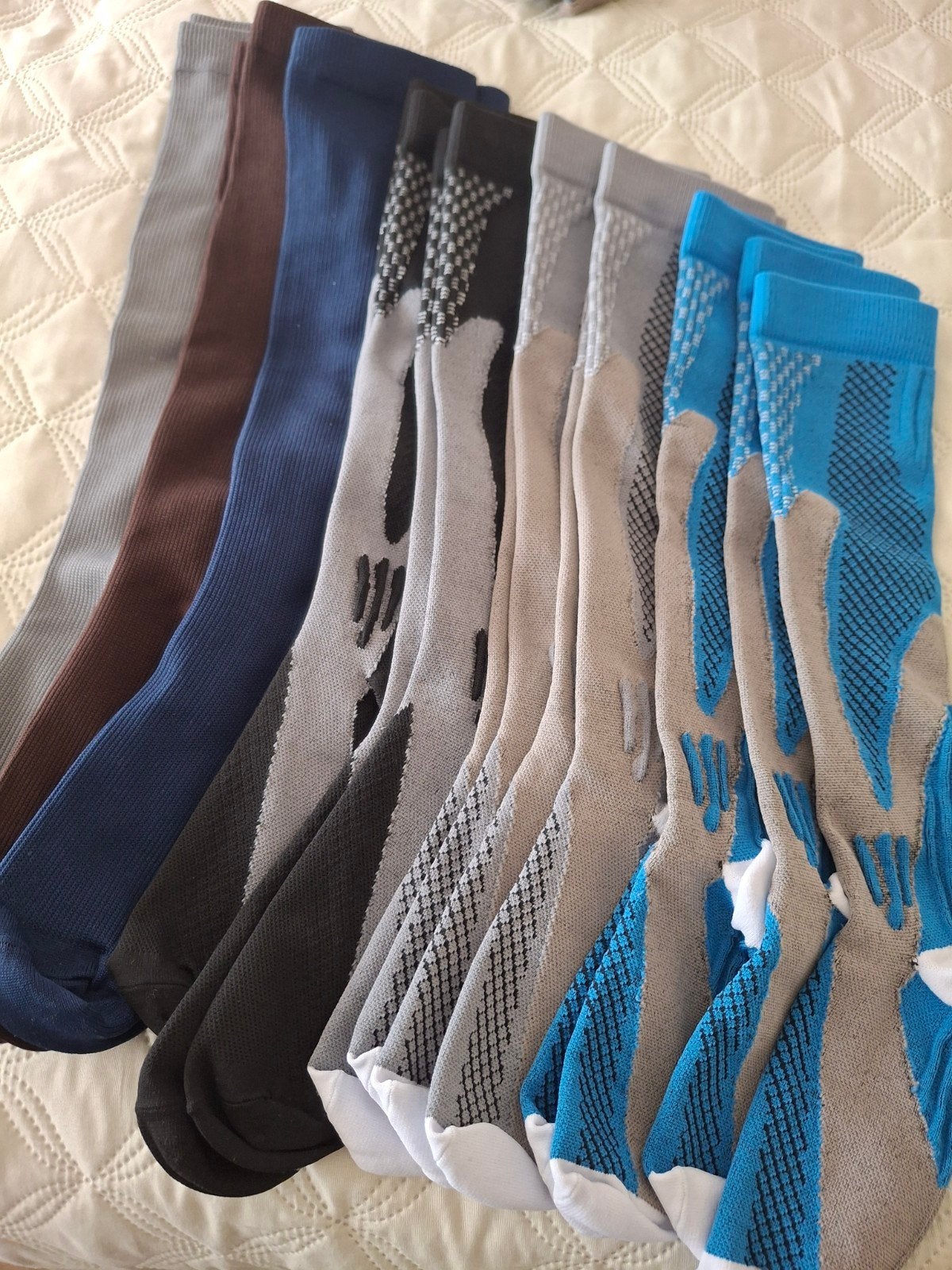 7 paar nieuwe steunkousen voor vliegreis of lange afstanden, Overige kleuren, Nieuw, Overige maten, Ophalen