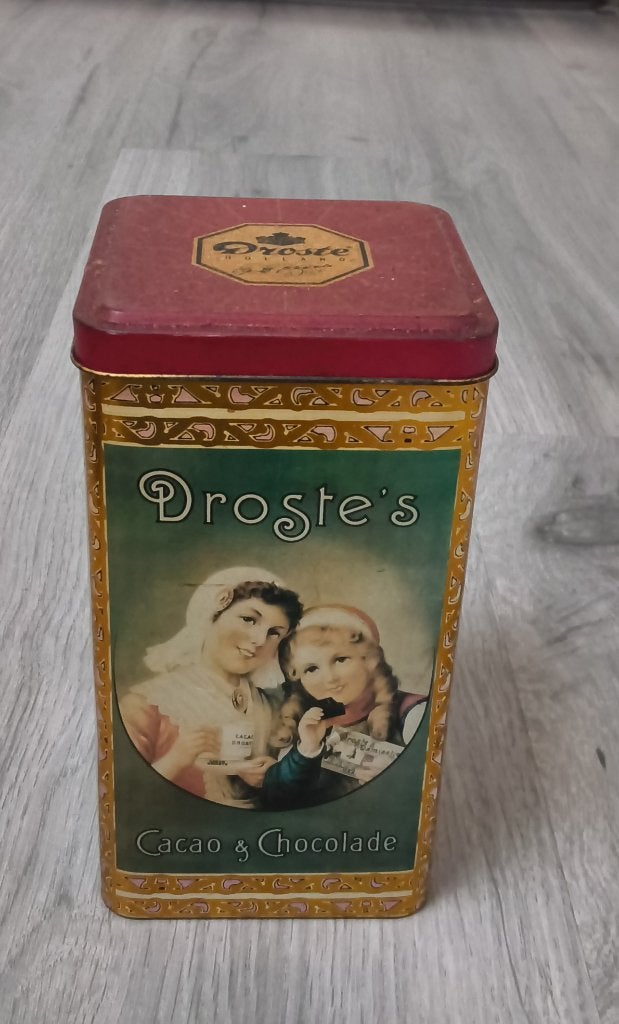 vintage cacaoblik   Droste's Cacao & Chocolade, Verzamelen, Verzenden, Gebruikt, Overige, Droste