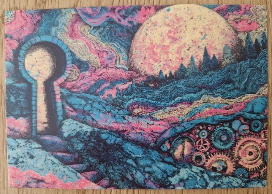 Surrealistisch Illusie Abstract 2 Ansichtkaart, Verzenden, 1980 tot heden, Ongelopen, Overige thema's