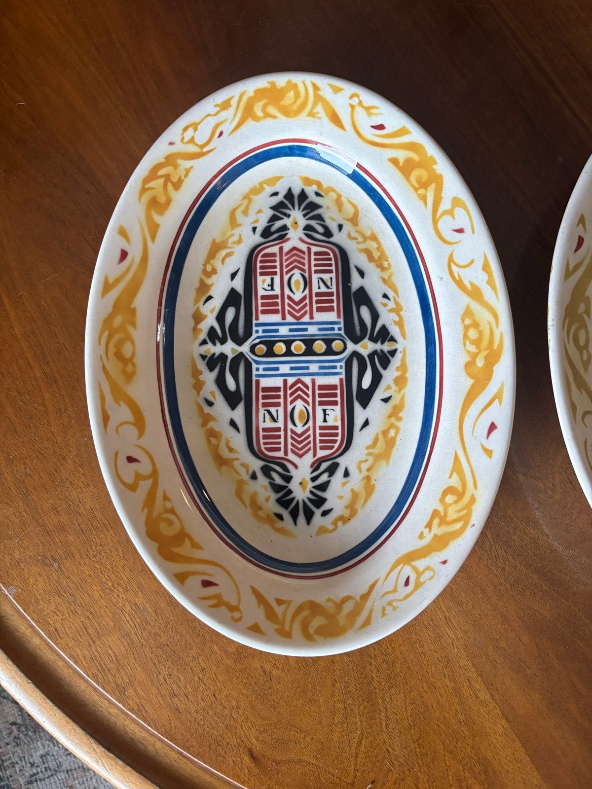 Vintage Calvé Delft Schaal + bakjes- Sphinx Maastricht, Ophalen