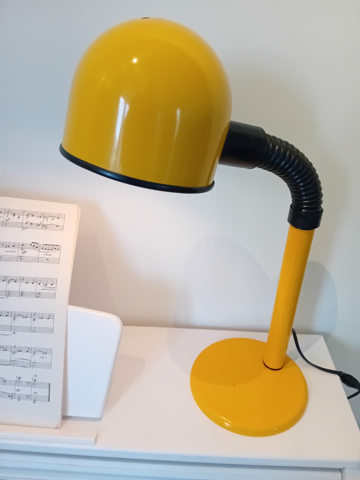 Vintage Bureaulamp/Tafellamp in Opvallend Geel - Retro Stijl, Bureaulamp, Vintage, Geel, Met schakelaar