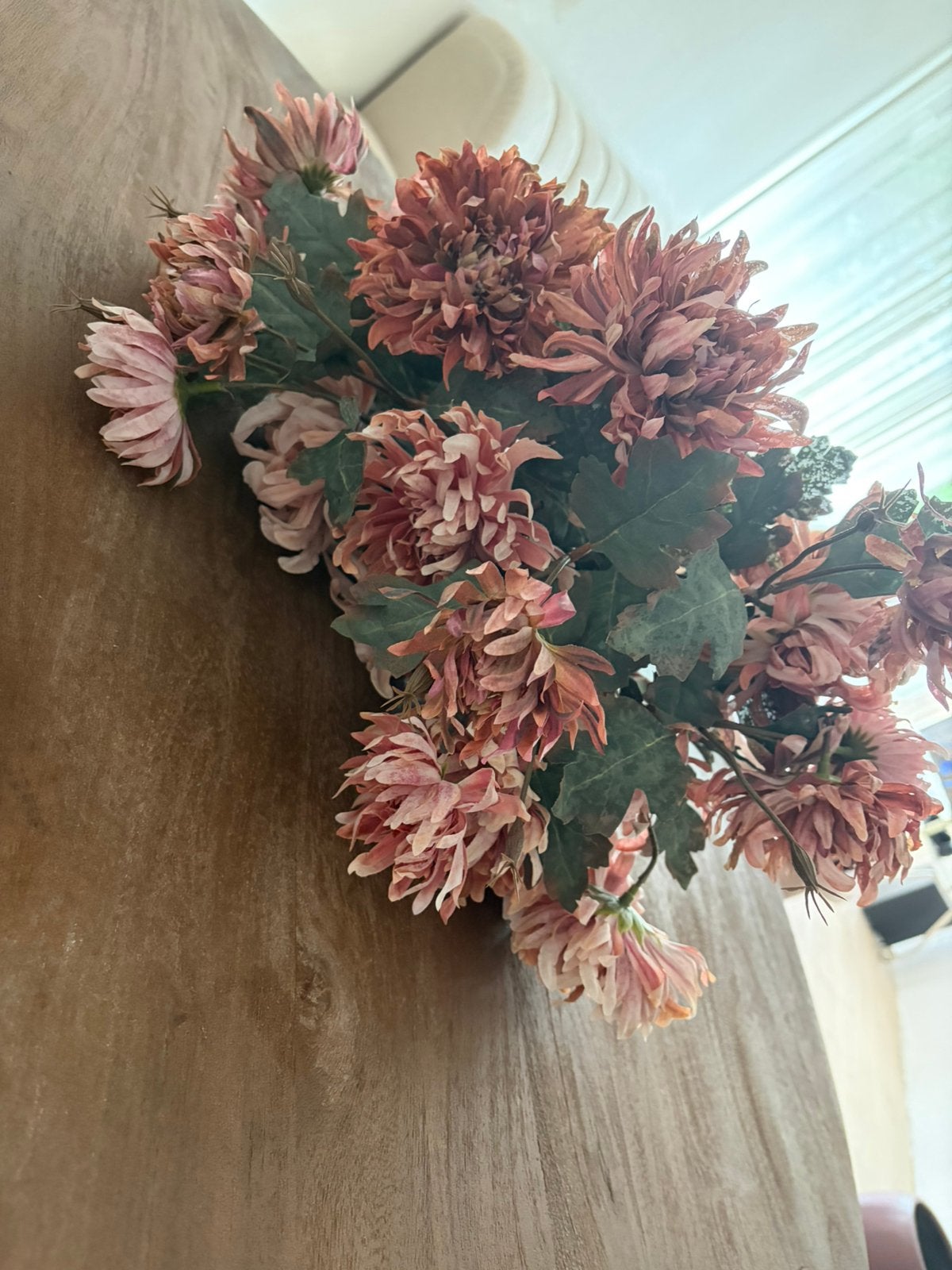 Hele bos kunstbloemen burgundy/ oud roze, Huis en Inrichting, Ophalen of Verzenden, Zo goed als nieuw