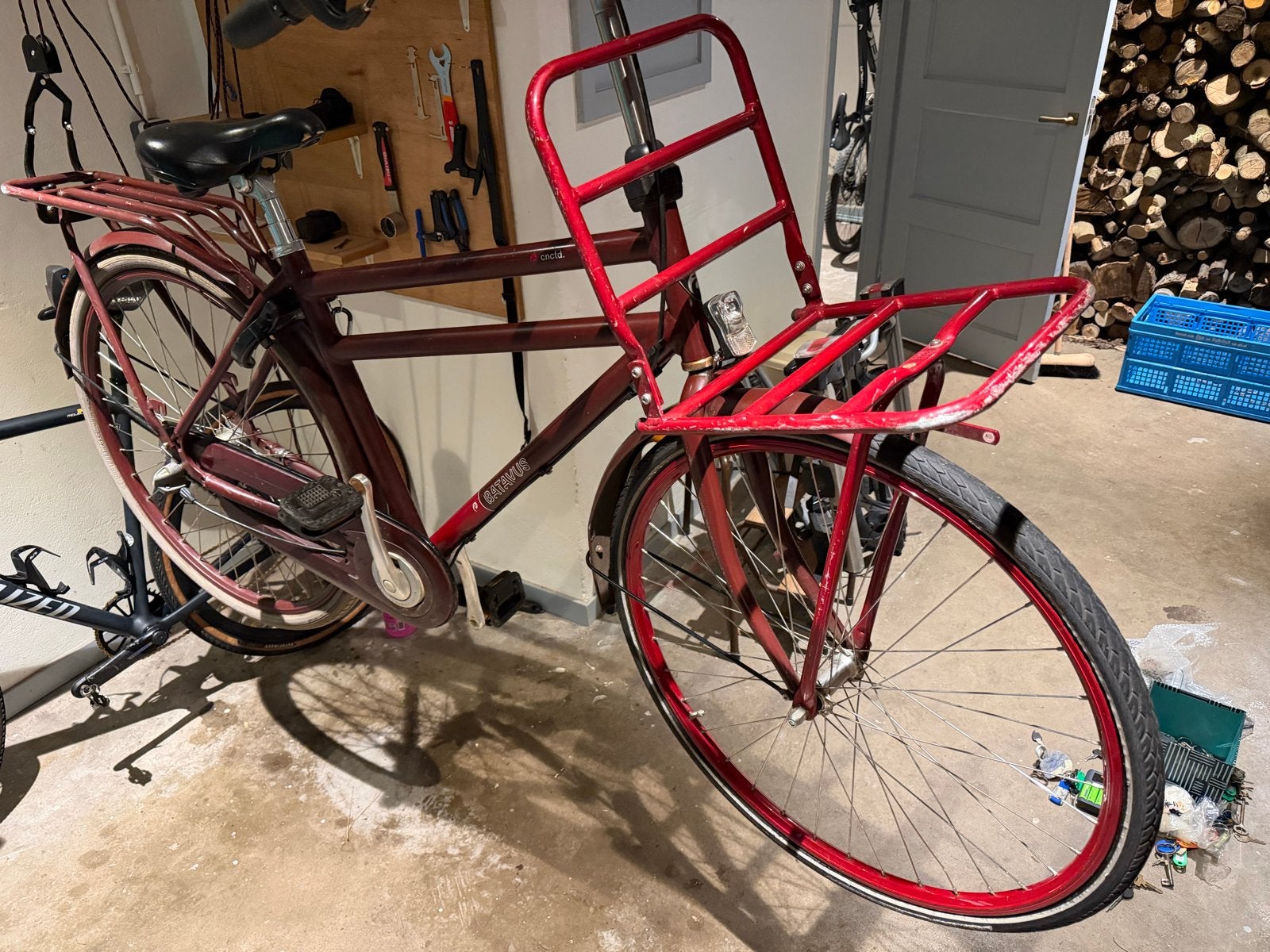 Batavus Cnctd. transportfiets framemaat 49, Fietsen en Brommers, Terugtraprem, Gebruikt, Versnellingen, Ophalen