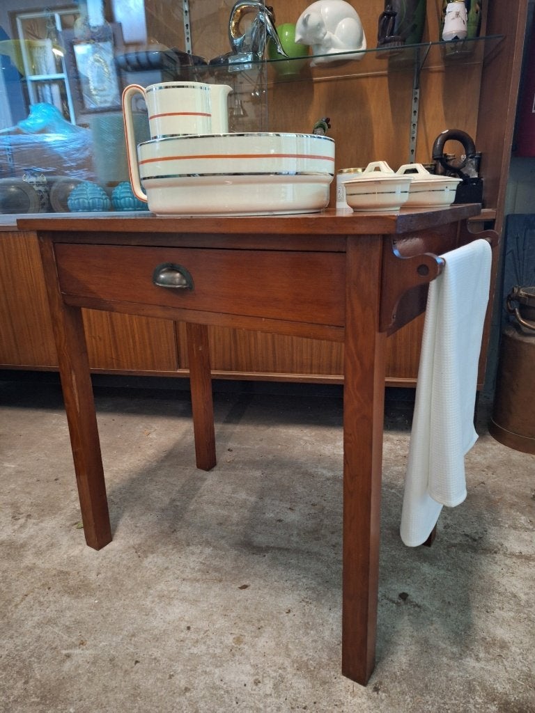 Oud Pitch pine tafeltje, Antiek en Kunst, Ophalen