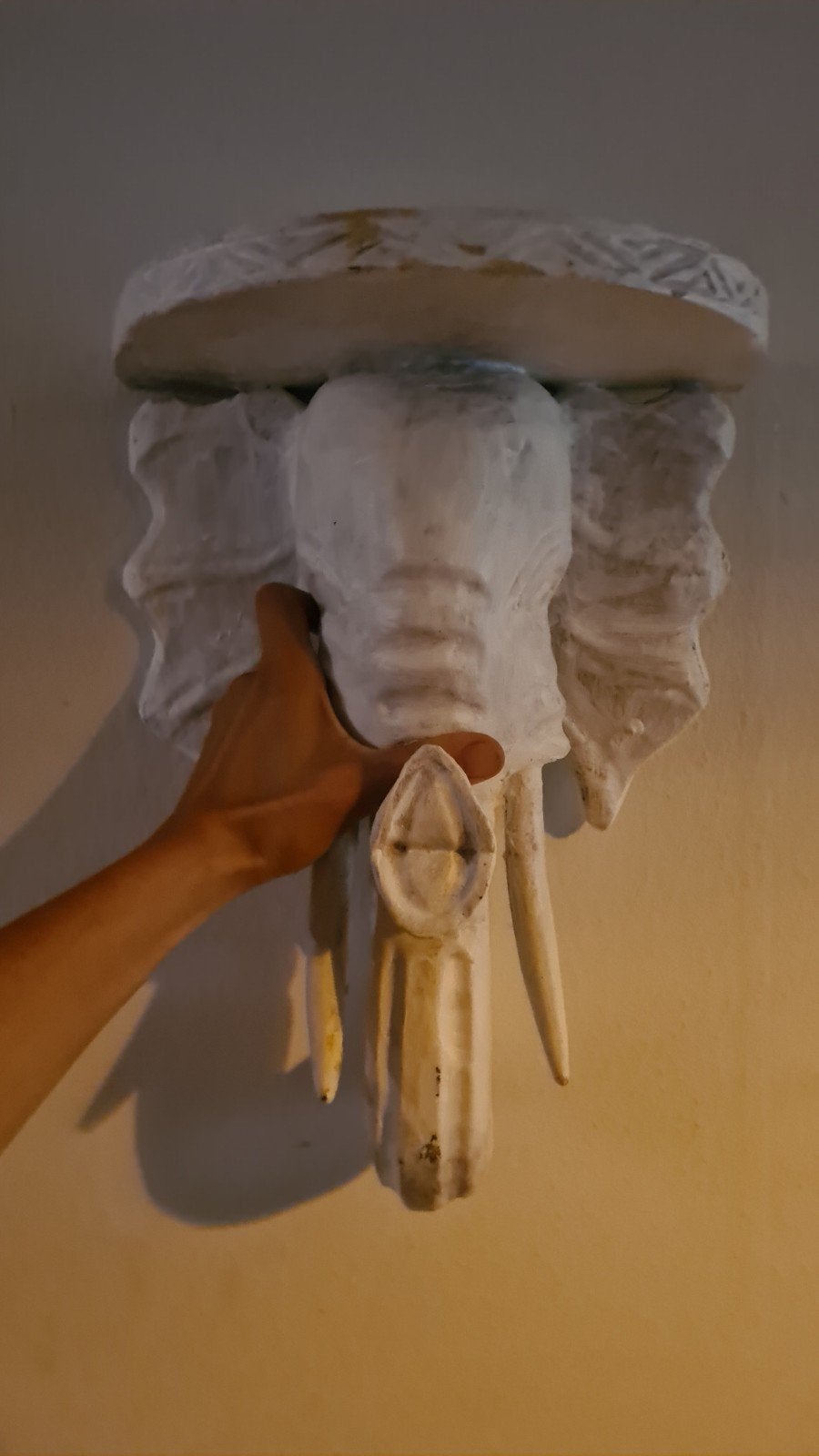 Uniek olifant muurplankje - Decoratief en functioneel, Gebruikt, Overige materialen, Overige stijlen, Ophalen of Verzenden