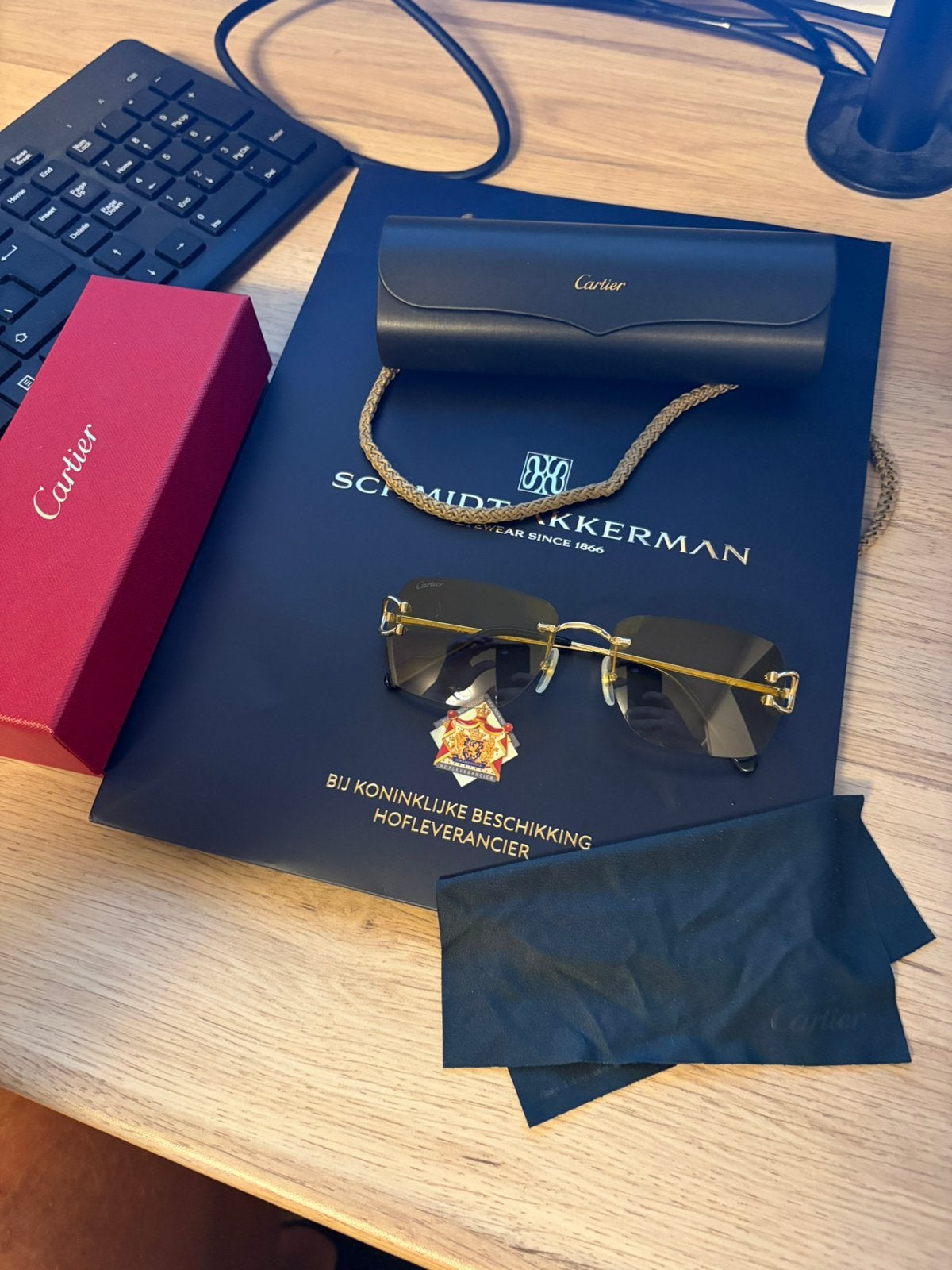 Te koop Cartier Piccadilly Gold CT0330S, Ophalen, Zo goed als nieuw, Overige kleuren, Overige merken