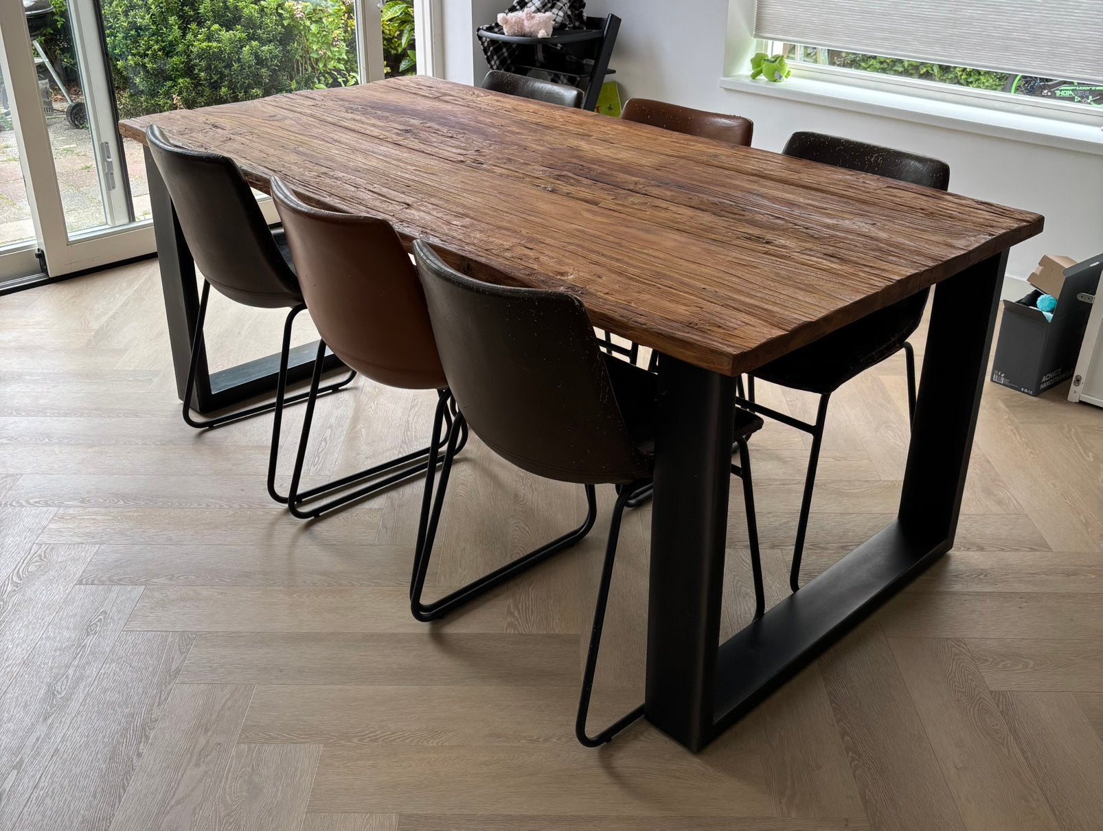 Zes persoons eettafel Romaro 190x95x78 LxBxH, Ophalen, Gebruikt, 50 tot 100 cm, Vijf personen of meer
