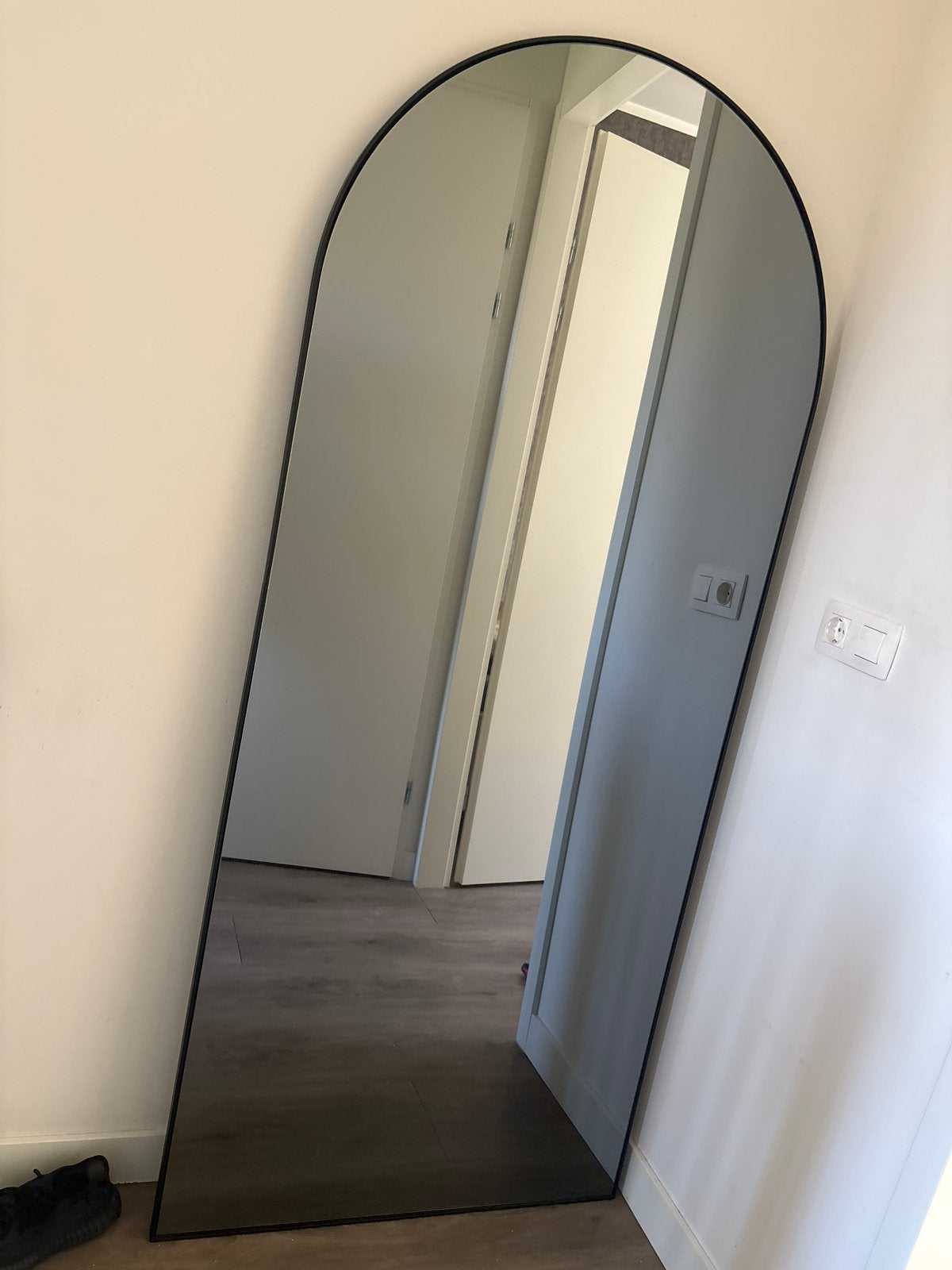 Zeneto spiegel 80x180 cm - Zwart, Boogvormig, Huis en Inrichting, Ophalen, Zo goed als nieuw, 75 tot 100 cm, Overige vormen