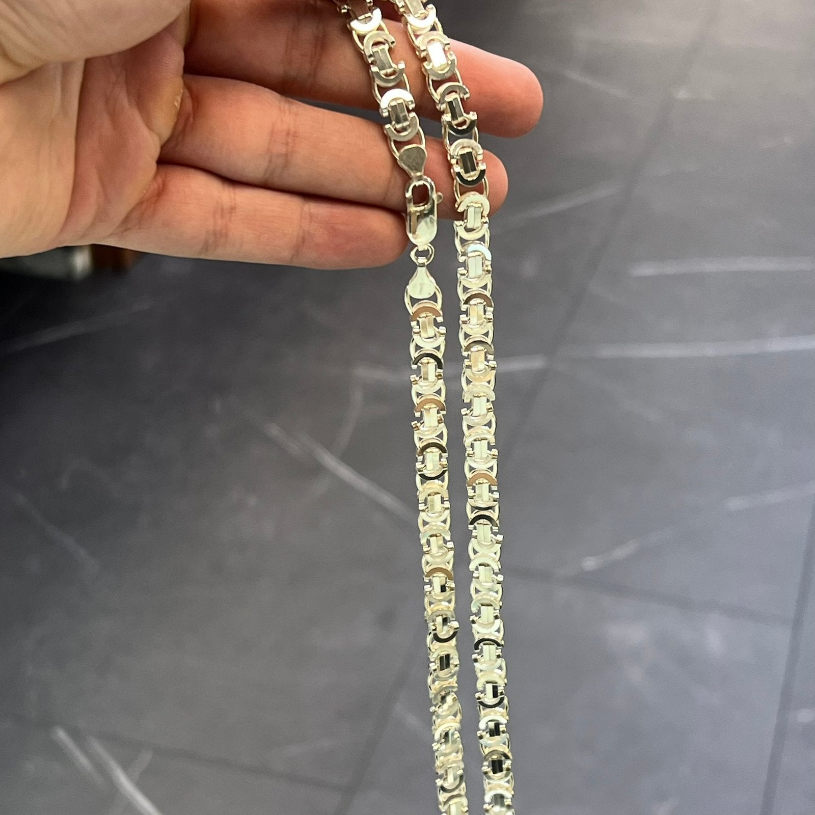 Silver ketting zilver 925 koningsketting platte schakel, Sieraden, Tassen en Uiterlijk, Kettingen, Ophalen of Verzenden, Zo goed als nieuw