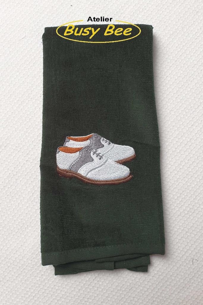 Luxe golfhanddoek met geborduurde schoenen., Nieuw, Ophalen of Verzenden, https://www.artgshop.com/Shopservice/Contact/, https://www.artgshop.com/Shopservice/Contact/