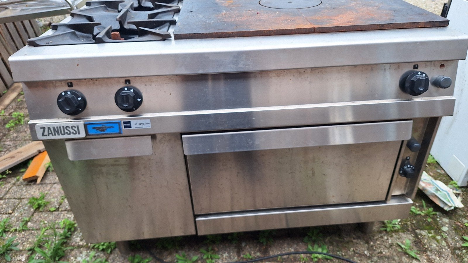 zanussi gas fornuis + bakplaat, Ophalen