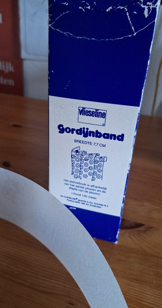Gordijnband Vlieseline wit, Ophalen of Verzenden, Nieuw, Lint, Band of Elastiek