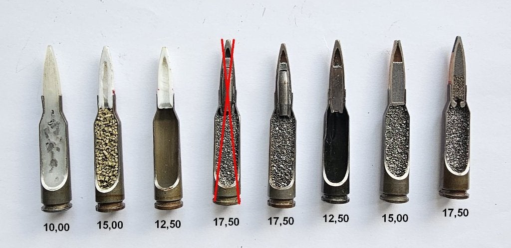 5,45x39mm Russisch AK74 DOORSNEDEN, Verzamelen, Militaria | Algemeen, Landmacht, Hulzen of Bodemvondsten, Overige gebieden, Ophalen of Verzenden