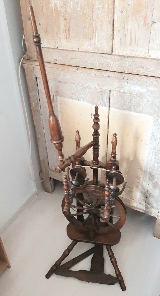 Spinnenwiel, vlasspinnenwiel, Hobby en Vrije tijd, Spinnewielen en Spinnen, Ophalen, Gebruikt, Spinnewiel