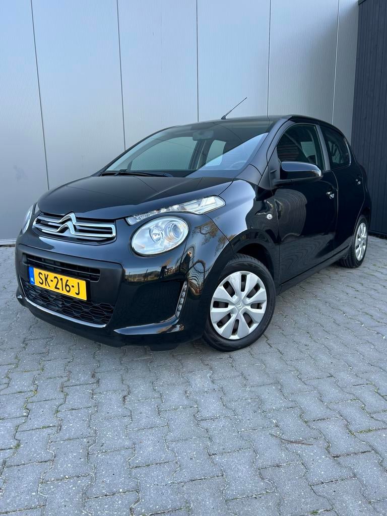 Citroën C1 1.0 VTi Airco Cruisecontrol 68PK 5D 2018 Zwart, Auto's, Voorwielaandrijving, Stof, Zwart, 4 stoelen