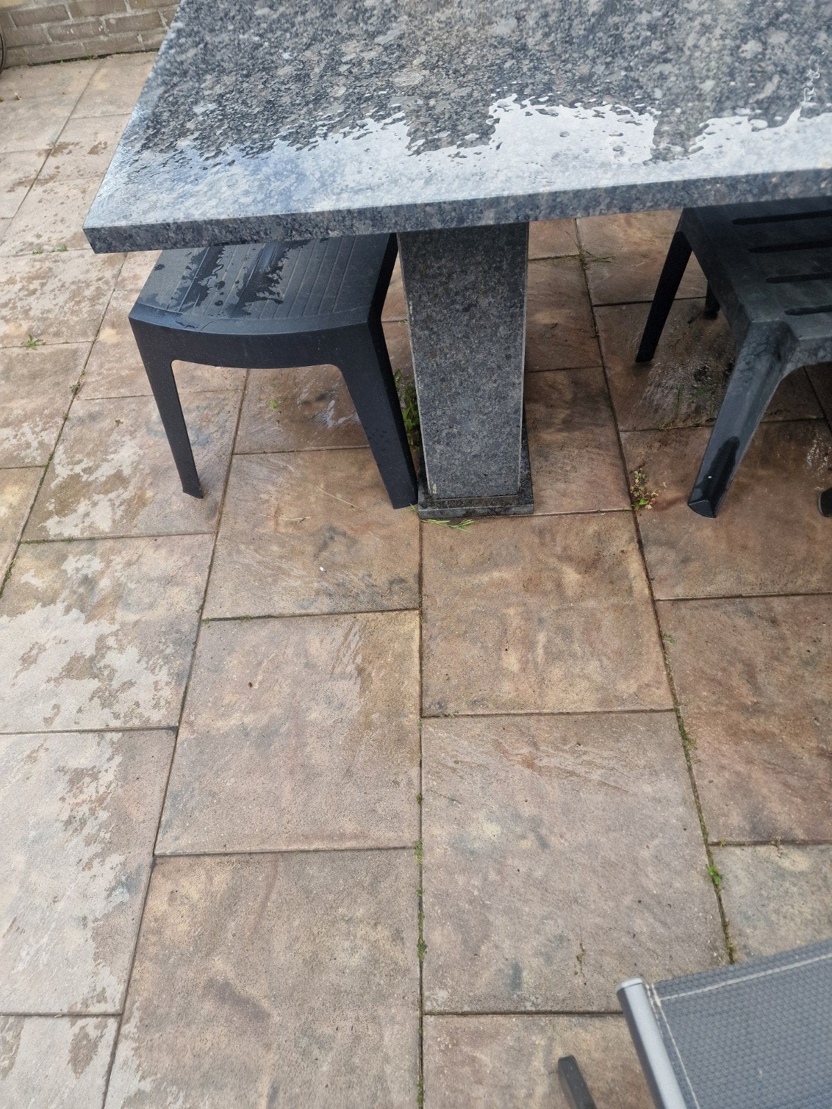 hard stenen tuintafel, Tuin en Terras, Tuintafels, Ophalen, Gebruikt, Rechthoekig, Overige materialen